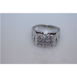 18.8 CTW CZ RING .925 STERLING SILVER