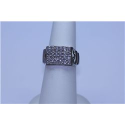 25.30 CTW CZ RING .925 STERLING SILVER