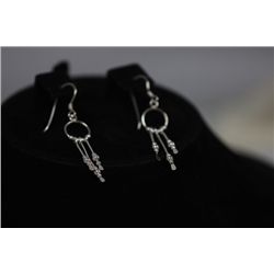 WIRE DANGLING EARRINGS .925 STERLING SILVER