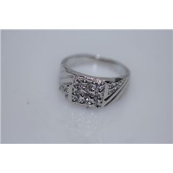 25.4 CTW CZ RING .925 STERLING SILVER