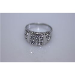 19.0 CTW CZ RING .925 STERLING SILVER