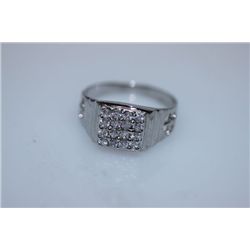 15.0 CTW CZ RING .925 STERLING SILVER