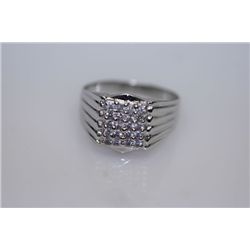 19.6 CTW CZ RING .925 STERLING SILVER