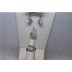 10.61 CTW CZ MICRO PAVE SETTING SET .925 STERLING SILVE