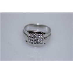 25.8 CTW CZ RING .925 STERLING SILVER