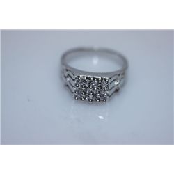 22.9 CTW CZ RING .925 STERLING SILVER