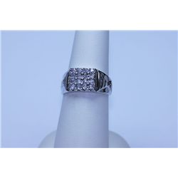 18.30 CTW CZ RING .925 STERLING SILVER