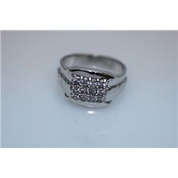 16.7 CTW CZ RING .925 STERLING SILVER