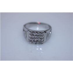 17.6 CTW CZ RING .925 STERLING SILVER