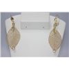 Image 1 : 14K GOLD PLATED LEAF AND CZ EARRINGS