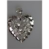 Image 1 : HEART WITH ROSES CHARM PENDANT .925 STERLING SILVER