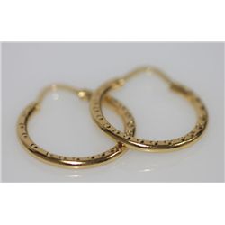 14K GOLD PLATED HOOP EARRINGS