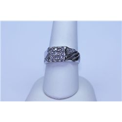 26.55 CTW CZ RING .925 STERLING SILVER
