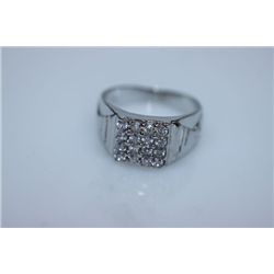 16.4 CTW CZ RING .925 STERLING SILVER