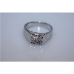 18.9 CTW CZ RING .925 STERLING SILVER