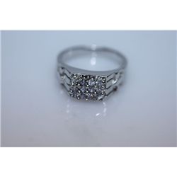 25.8 CTW CZ RING .925 STERLING SILVER