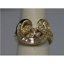 CZ 14K GOLD PLATED RING