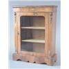 Image 1 : A Victorian walnut pier cabinet with tulipwood cross banding and single glazed door, on plinth fo...