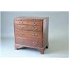 Image 1 : A George III mahogany chest, fitted brushing slide and 4 graduated long drawers, on bracket feet,...