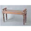 Image 1 : A Victorian oak window seat with roundel ends and turned tapered legs, 2ft 11ins £200-300...