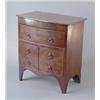 Image 1 : A Regency mahogany bowfront commode with drawer and 2 doors, on bracket feet, 2ft £100-150...