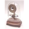 Image 1 : An early electric Bulle Patent mantel clock with skeletal lacquered brass mechanism, under glass...