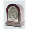 Image 1 : A Harrods Ltd mantel clock with silvered dial and subsidiary regulator dial, compensated movement...