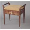 Image 1 : A late Victorian floral inlaid rosewood piano stool, with rising seat and square tapered legs, 1f...