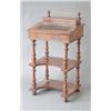 Image 1 : A Victorian walnut Davenport, the raised stationery box with single brass rail, over sloped hinge...
