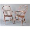 Image 1 : A Victorian elm comb back Windsor chair with H-stretcher and another similar smaller Windsor chai...