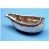 Image 1 : A George III silver pap boat with beaded rim, marks rubbed £100-150...