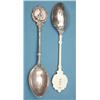 Image 1 : A cased set of 6 silver teaspoons with enamelled jockey finials £100-150...