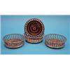 Image 1 : A set of 4 Old Sheffield Plate wire work wine coasters £300-400...