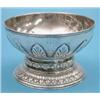 Image 1 : A George III silver salt of circular form with acanthus leaf decoration, makers Wakelin and Garra...