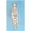 Image 1 : A white gold full eternity ring channel set with baguette cut diamonds, N«  (see illustration)...