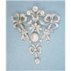 Image 1 : An Edwardian gold and silver set diamond and pearl garland brooch, the articulated swag designed...