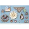 Image 1 : A small quantity of costume jewellery including a Danish silver gilt and white enamel daisy brooc...
