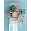 Image 1 : A set of 5 Wendy Ramshaw silver rings each set with a cabochon chrysophase £300-500...