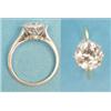Image 1 : A gold solitaire diamond ring, the claw set old brilliant cut stone approximately 3.4cts  (see il...