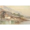 Image 1 : Miss Henderson, oil on board, Brienz, Switzerland, inscribed verso and dated 1879, 2.25ins. x 3.5...