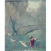 Image 1 : Attributed to Eileen Murray (1885-1962) oil on paper, Children feeding ducks, 11ins x 8.5ins £200...