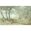 Image 1 : Hinton L.Pratt Jnr, oil on board, Mother and children crossing a brook, signed and dated 1872, 10...