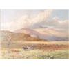 Image 1 : Harry Sutton Palmer (1854-1933) watercolour, Harvesters in a Scottish landscape, signed and dated...