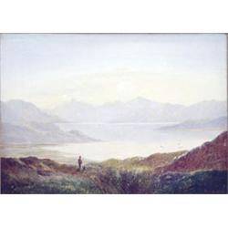Charles Leslie (19th century) pair of oils on canvas, Loch scenes, one signed and dated 1877, 6in...