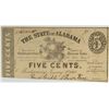 Image 1 : 1863 FIVE CENT ALABAMA NOTE UNC