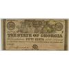 Image 1 : 1863 GEORGIA FIFTY CENT NOTE VF+