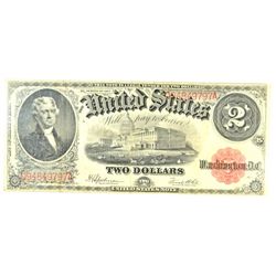 1917 $2.00 U.S. NOTE VF-XF NICE