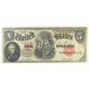 Image 1 : 1907 $5.00 U.S. NOTE "WOODCHOPPER" VF-XF