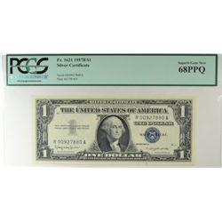 1957 B SILVER CERT. FR 1621 PCGS 68 PPQ