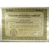 Image 1 : 1931 WISCONSIN INVESTMENT CO. STOCK CERT